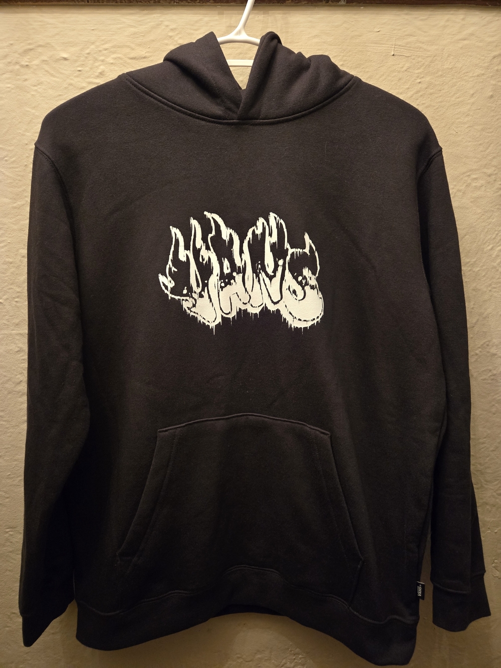 Vans Off The Wall Black Graphic Hoodie NWT Classic Fit Skate Streetwear Large